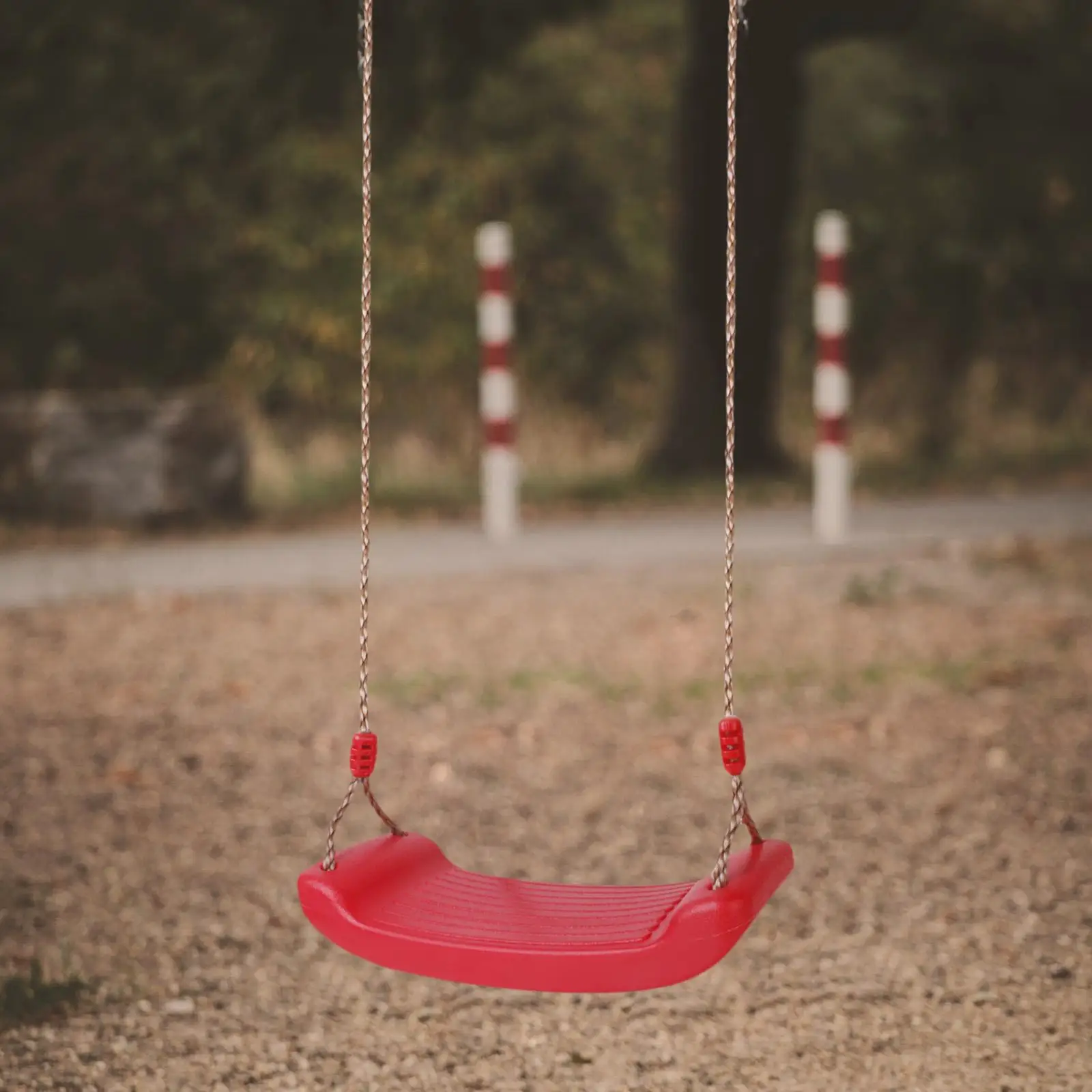 Heavy Duty Hard Plastic Swing Seat with Rope Set Kids Outdoor interesting play Red 5