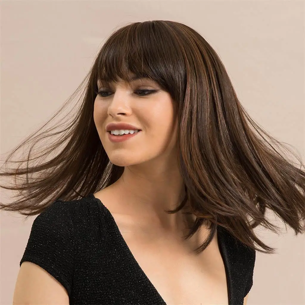 lace-front-wigs-14inch-straight-hair-replacement-wig-70-real-human-synthetic-fiber-women