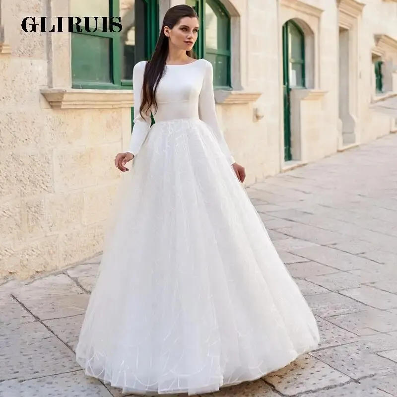 graceful-simple-scoop-neck-wedding-dresses-long-sleeves-backless-a-line-glitter-tulle-boho-bridal-gown-2021-vestido-de-noiva