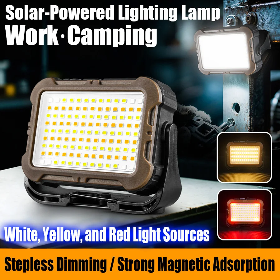 Portable Rechargeable Lanterns With Power Bank/with Magnetic Base Handle Outdoor Solar Hook Light For Emergency Outdoor Camping