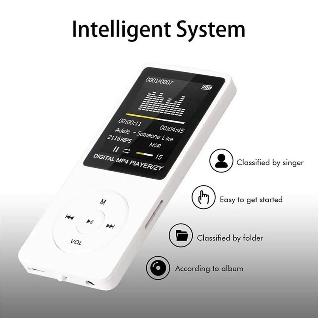 Leitor de Áudio a Bateria para Estudantes Mp3 Mp4 Seleção de Idioma Auscultadores Leitores de Música Acessórios - Image 4