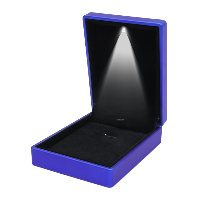 LED Jewelry Box Ring Box with LED Light Engagement Wedding Rings Case Boxes Pendant Earring Display Storage Jewellery