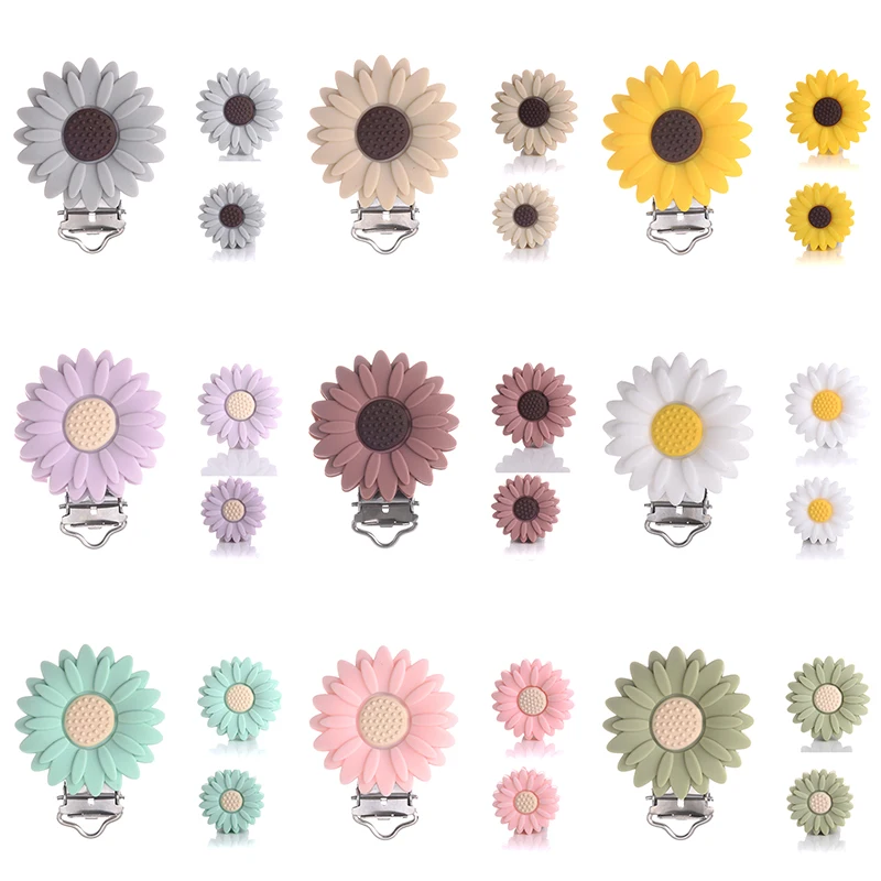 Teething Toys Baby Teething Toys Silicone Teething Toys Silicone Beads Silicone Teething Beads Pacifier Clips Silicone Teether 3Pcs Flower Shape Silicone Beads Clips DIY Baby Pacifier Clip Food Grade Beads Pacifier Chain Accessories Teething Toys