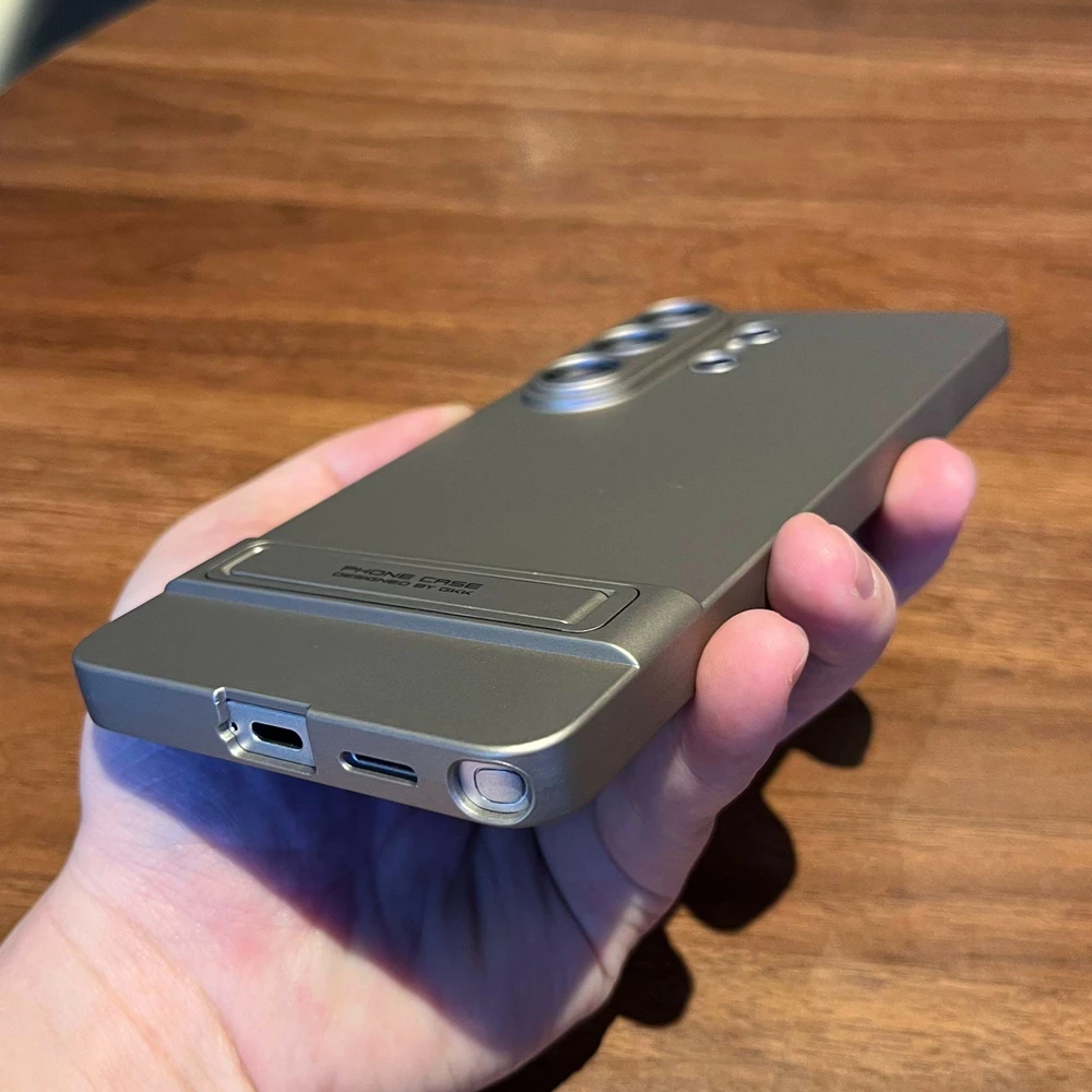 Ultra Invisible Folding Stand Holder Frosted Shockproof Phone Case - Enhanced Protection