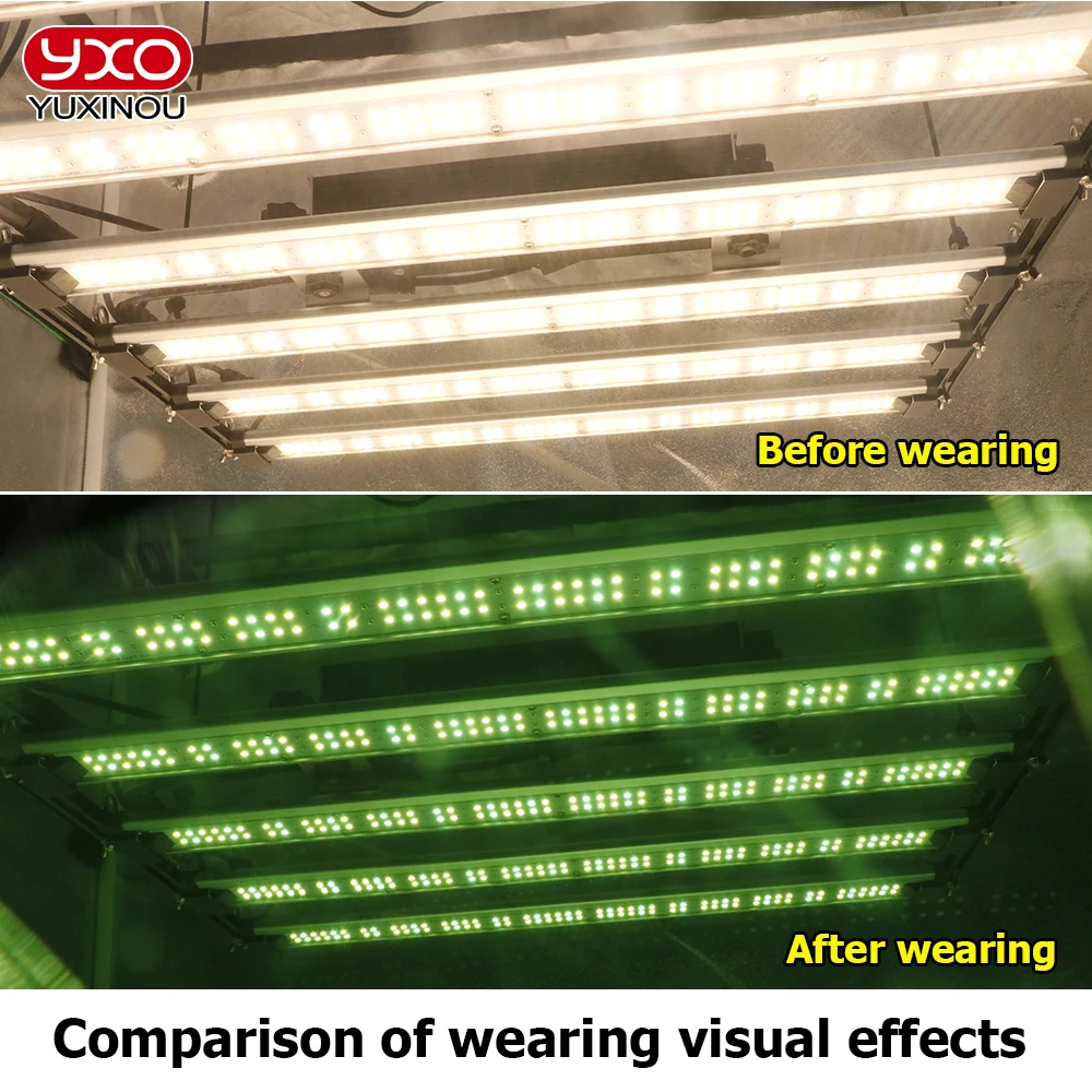 YXO LED Grow light Room Glasses UV Polarizing Goggles for Hydroponics Plants Light Eye Protect Glasses Grow Tent Greenhouse led grow light grow room glasses