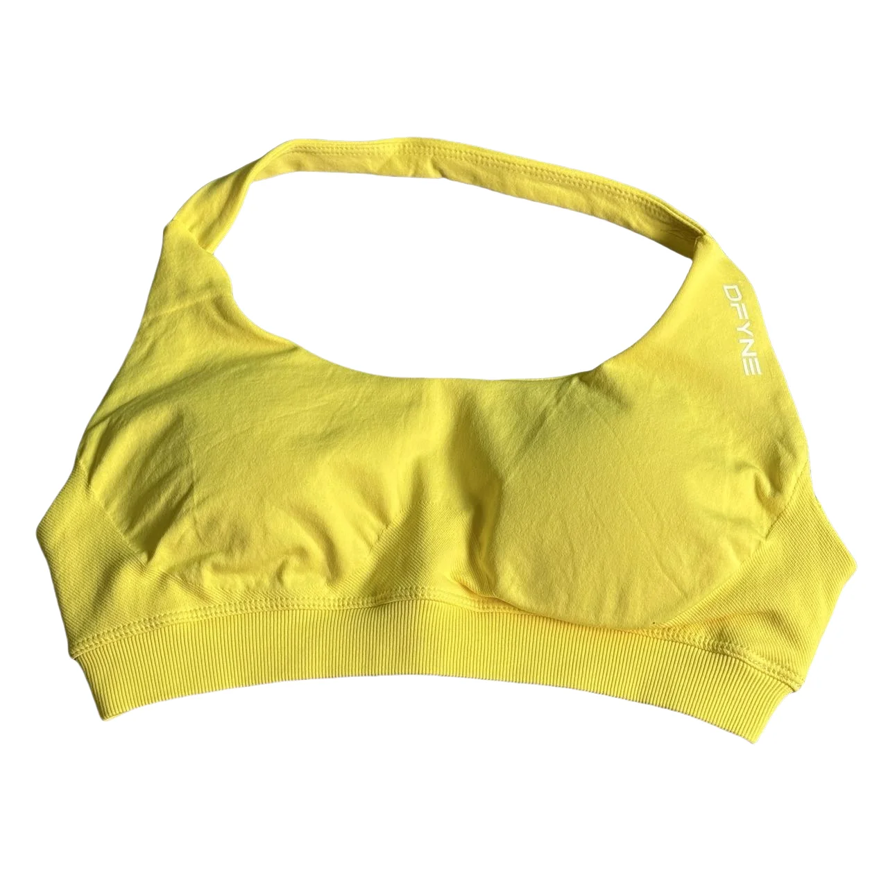 Impact Sports Bra With Logo Women Seamless Halter Bra Open Back Yoga Top Bras Medium Support Gym Crop Top Padded Sportswear 4