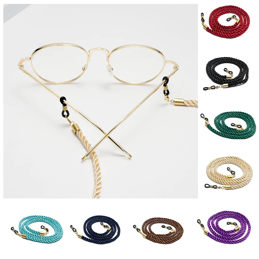 

Новинка, модные очки, солнцезащитные очки, очки, винтажный держатель-цепочка, шнурок, ожерелье, твист-веревка, цепочка для очков для чтения 78 см