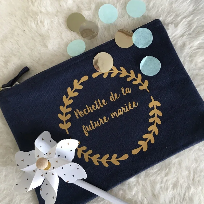 Französisch De La Mariée evjf überleben kit make-up tasche braut zu werden zukünftige Frau Hochzeit Bachelorette party braut dusche dekoration geschenk