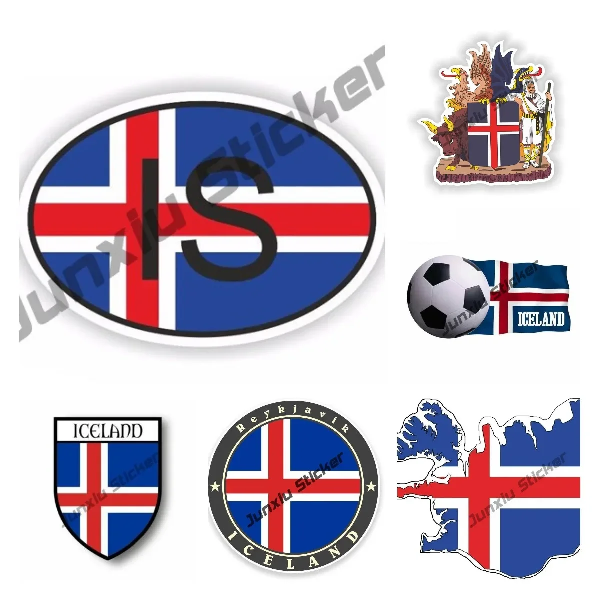 

Iceland Flag Vinyl Decal Sticker Ísland Icelandic Car Window Bumper Premium Quality Car Sticker Car Accessories KK13cm