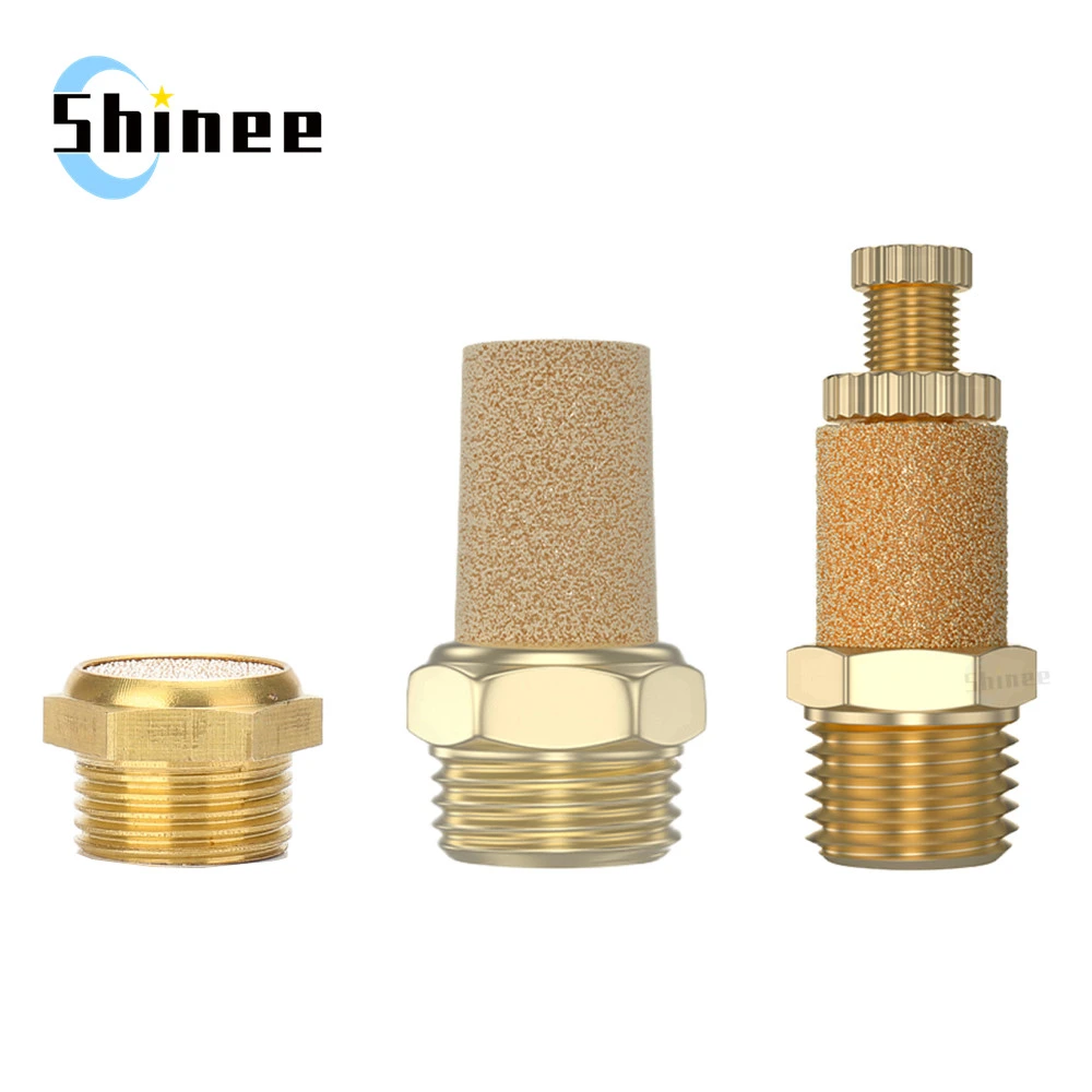 HEXHUASR M5 Bis 1/2 Zoll BSP/NPT Edelstahl 304 Pneumatik-Schalldämpfer – Leise Abluft Für Druckluftsysteme