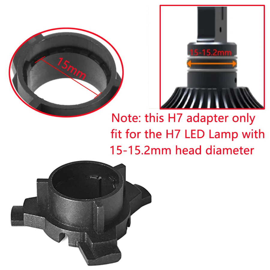 H7 LED Adapter Holder For KIA K3 K4 K5 Sorento For Hyundai New SantaFe/Tucson/QASHQAI Sonata 9th Headlight Lamp Base 2Pcs headlight holder led lamp bulb base led work light holder light holder lamp holder light bulb socket