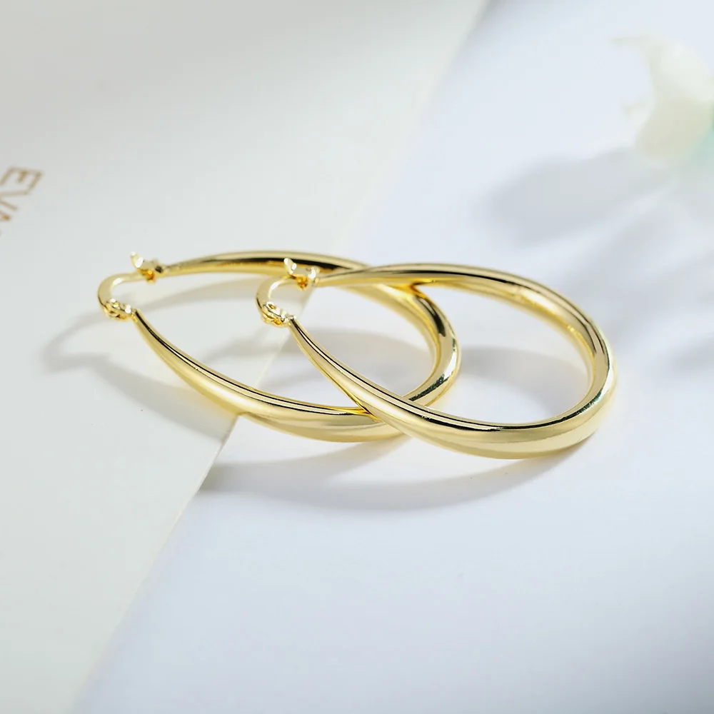 Elegant 18K Gold-Plated Silver Hook Earrings - Chic Fashion Jewelry