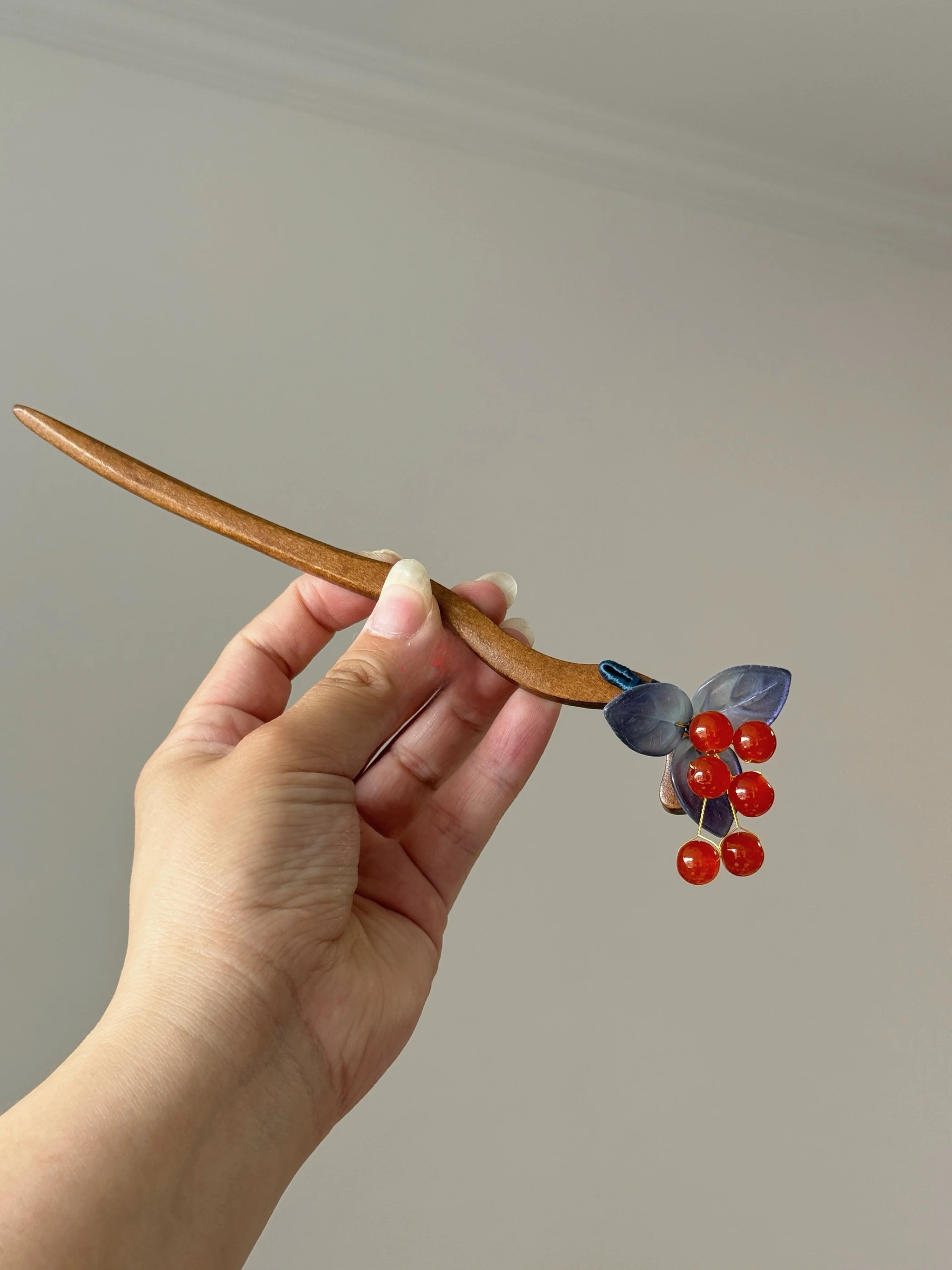 우아한 오리지널 라즈베리 시스란드라 머리핀 중국 전통 스타일 헤어 액세서리 치파오 헤어스타일 장 나무핀