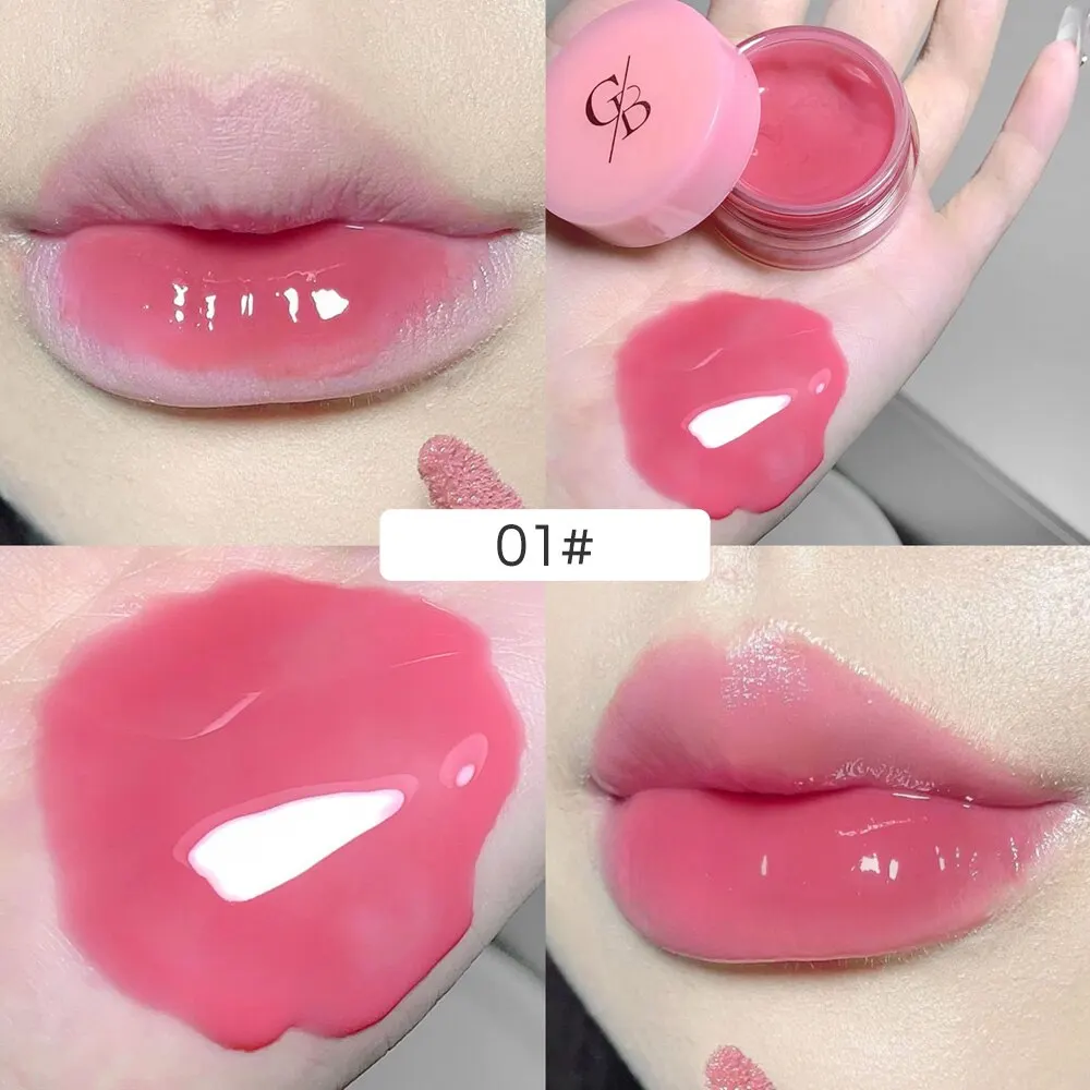 Canned Jam Lip Gloss Gege Bear Jam Lip Honey Moisturizing and Shiny Mirror Non Sticky Makeup Lip Glaze 5