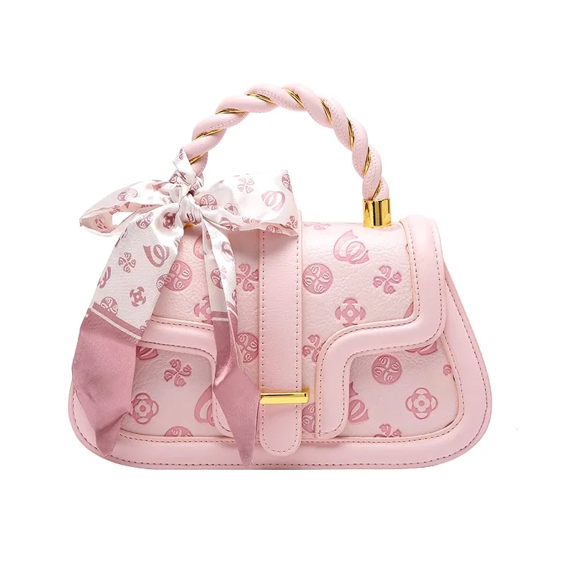 حقيبة سرج نسائية محمولة، تتميز بطباعة زهور جذابة،...