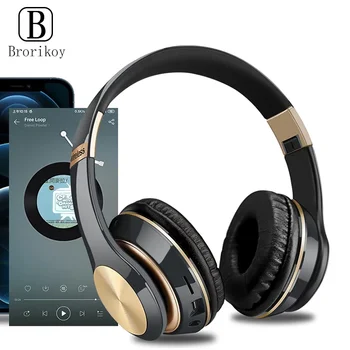T5 Bluetooth Headphones Over Ear Head Wireless Earphones With Mic Music Headset Gamer Foldable Auriculare Fone For Huawei iPhone 1