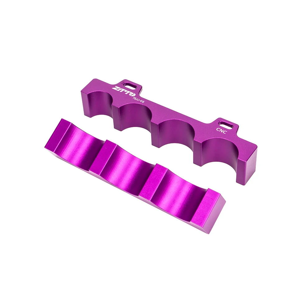 Morsetto Per Morsa Da Tavolo Universale In Alluminio Per Bicicletta - Inserti Per Mozzo, Pedale E Forcella (Viola)