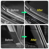 USVOTOV for Tesla Model Y Trunk Sill Guard Cargo Mat Rear Bumper Protector TPE Pads Door ABS Side Cover Anti-scratch Accessories 3