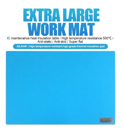 

Extra Large Work Mat for BGA Rework Station, High Temperature Resistant, Heat Insulation Pad, High-Grade Silicone Mat, 500*350mm