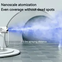 Nano laque à lumière bleue 300ML, bouteille de pulvérisateur de barbier Rechargeable par USB, pistolet à vapeur sans fil pour outils de toilettage et de coiffure 2