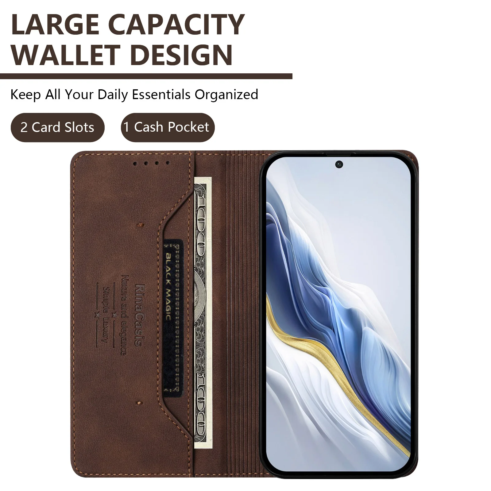 Magnetic Flip Leather Wallet Phone Case