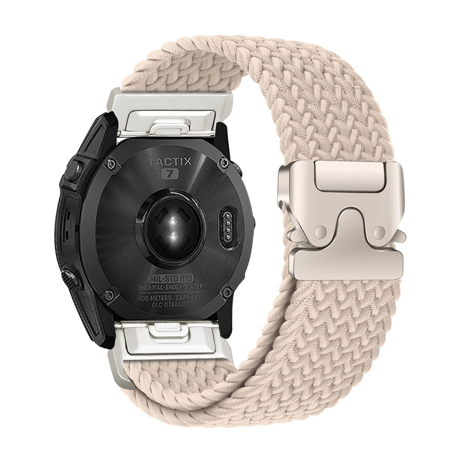 BUSKOZ Quick Release Elastic Woven Fitness Watch Strap - Breathable & Sweatproof with Metal Buckle