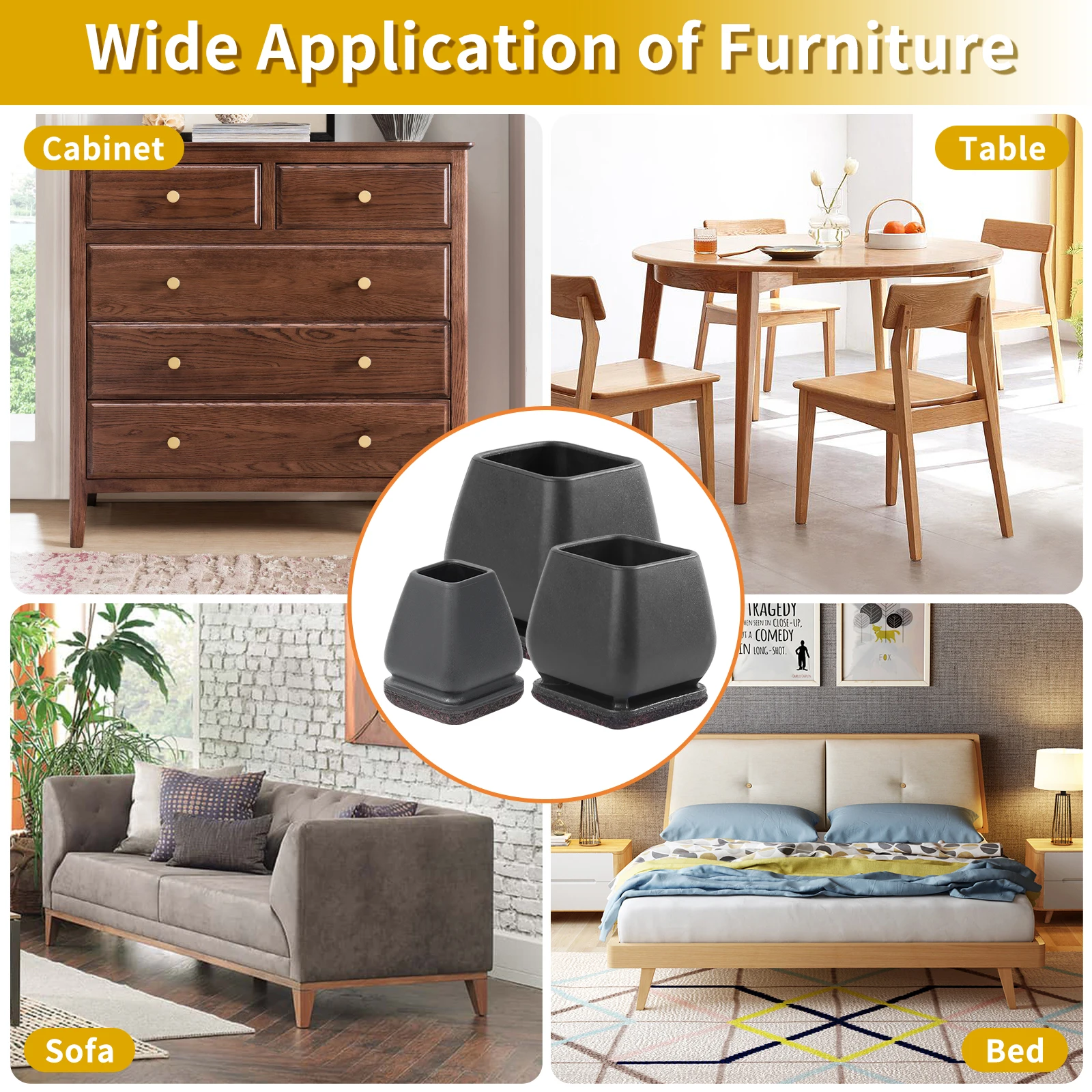 8 قطعة غطاء للقدم كرسي قطري الساق حافظات الأرضية م...