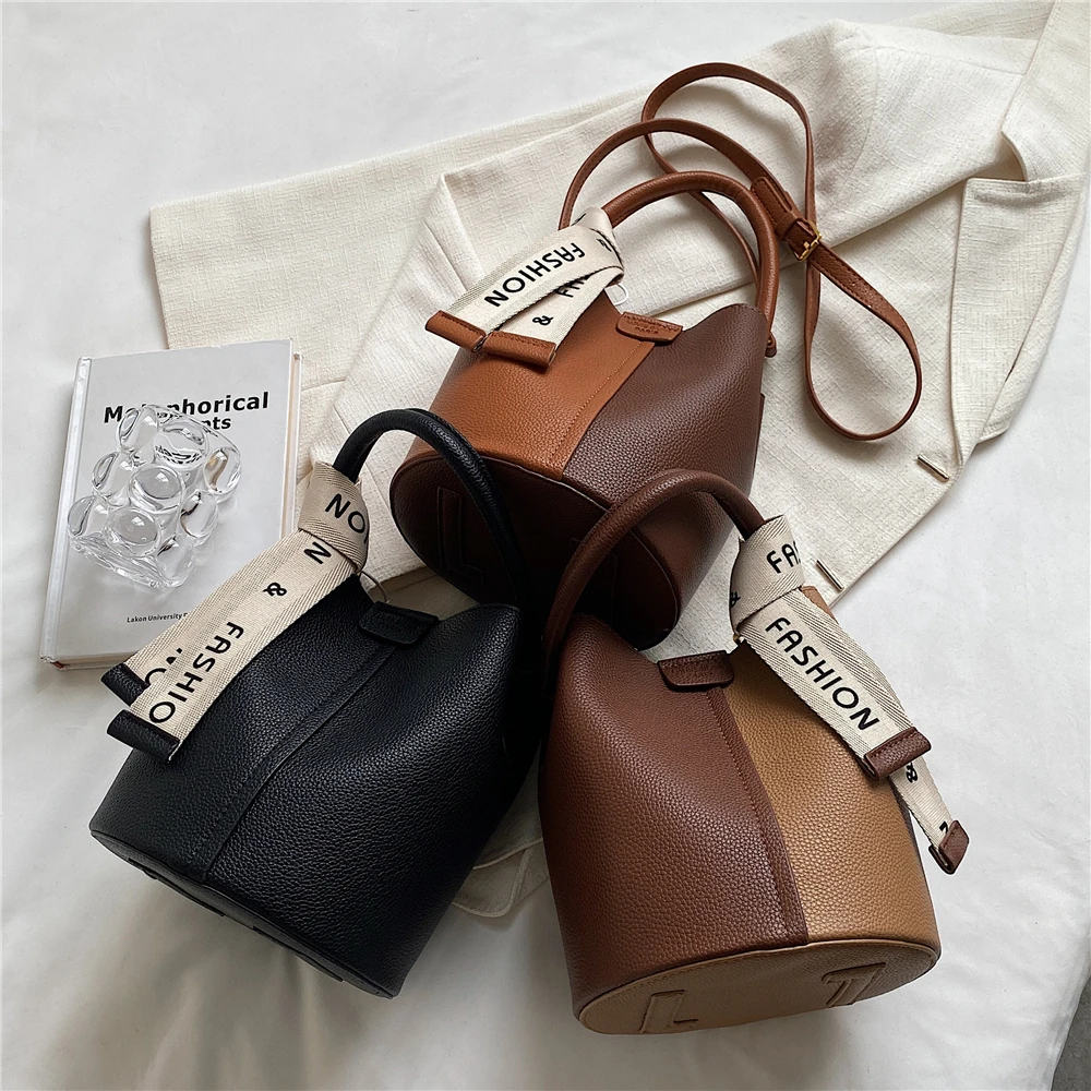 2023 Simple Round Shape Bucket Tote Small 100% Genuine Leather Women  Shoulder Crossbody Bag Offcie Ladies Hand Bag Grey - AliExpress