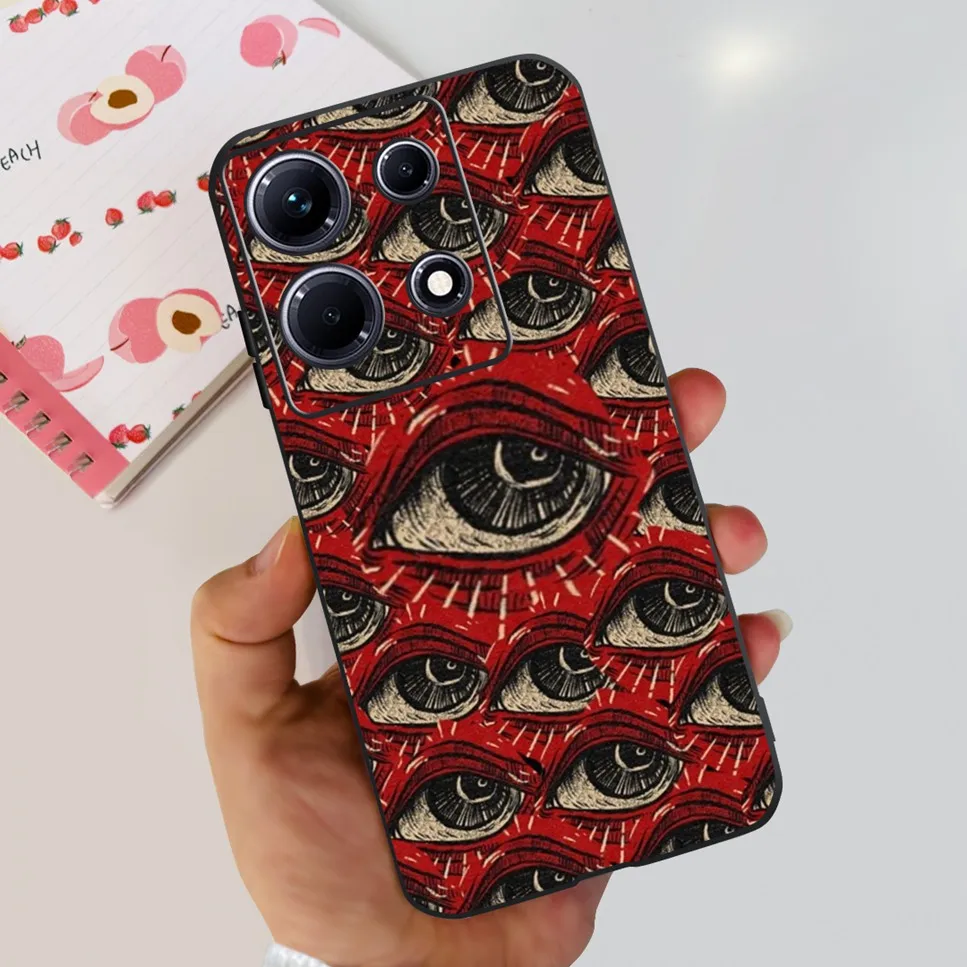 Black Silicone Cute Cat Cartoon Painted Case - Fashionable Protective Bumper Cover