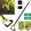 Garden Hoe Tool 1.2/1.6M Steel Sharp Stirrup Loop Hoe Removal Puller Gardening Tools Weeding Artifact Uprooting Weeding Tool 1