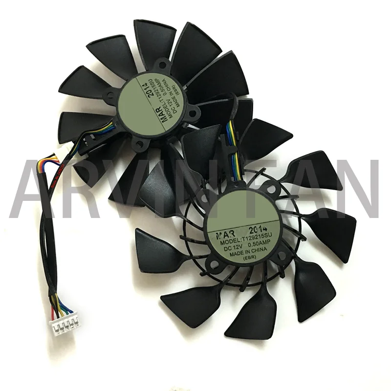 1 Set T129215Su, Ventola Gpu Vga, Dispositivo Di Raffreddamento Della Scheda Grafica Per R9 390X-Dc2-8Gd5,R9 Muslimate, R9 Muslimate