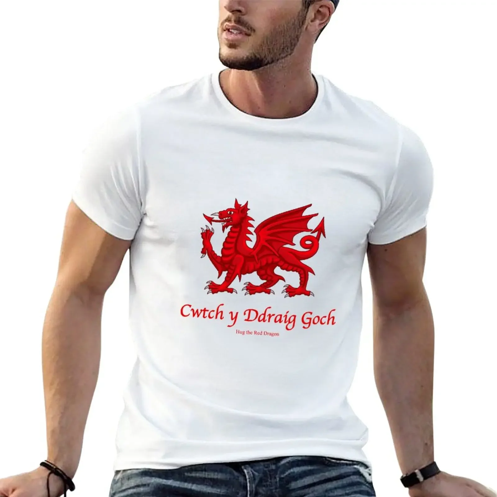 

Welsh Red Dragon T-Shirt Blouse sweat animal prinfor boys heavyweight t shirts for men