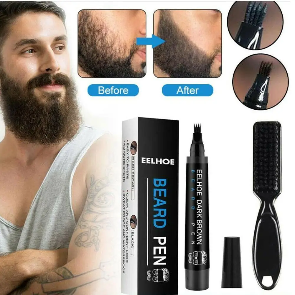 Beard Coloring Pen Men Beard Filling Pen Kit
