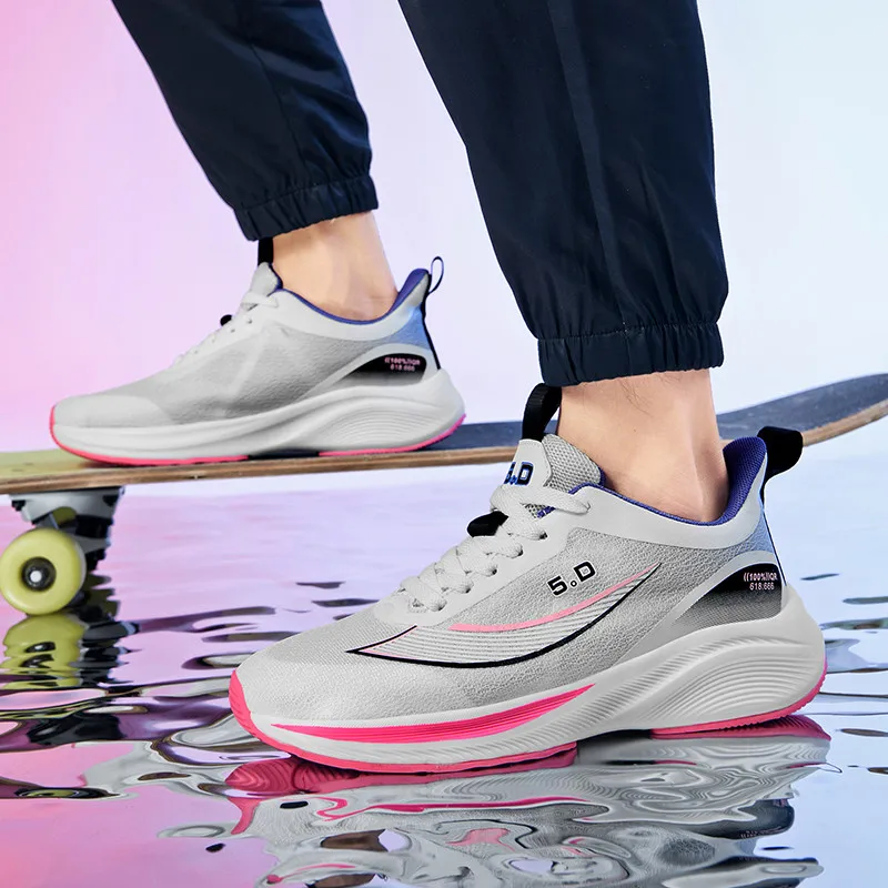 2023 Spring Trendy Men's Shoes Breathable Mesh Shoes Comfortable Sports Shoes Lightweight Wearable Outdoor Running Shoes 39-45