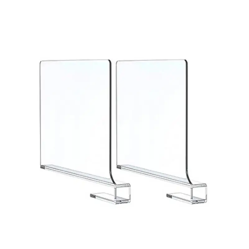 

Acrylic Shelf Dividers Adjustable Vertical Closets Organizers With Wooden Shelves Closet Storage Separator For Bedroom Cabinet