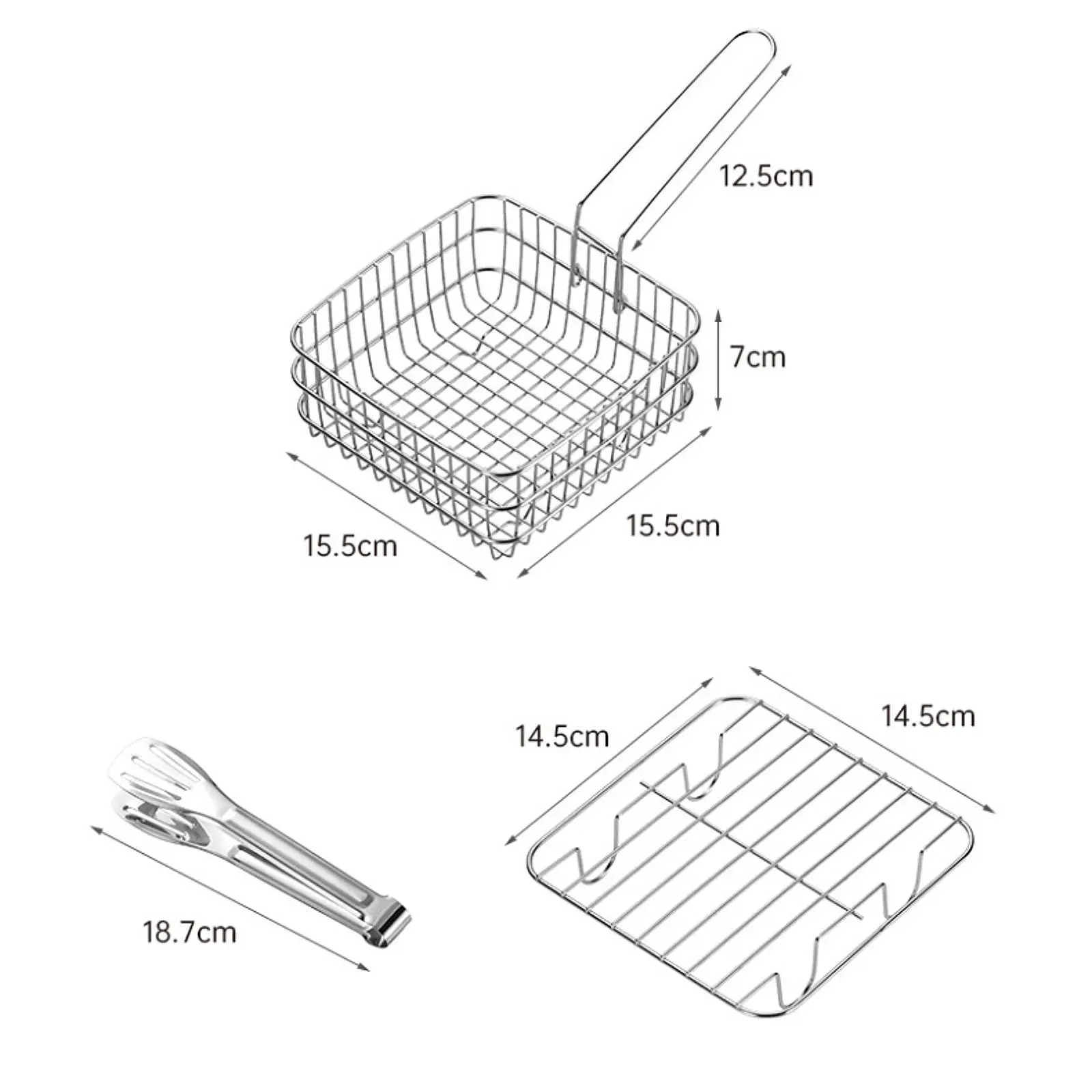 Small Deep Fryer Pot Wood Handle Home Kitchen Easy to Clean Frying Basket for Small Deep Fryer Pot Wood Handle Home Kitchen Easy to Clean Frying Basket for
