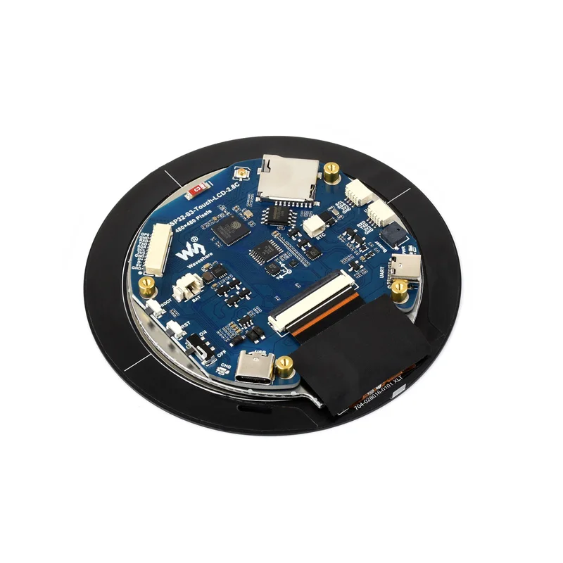 Waveshare ESP32-S3 2.8inch Round IPS LCD Display 480x480 Touch Option QMI8658 Sensor / MIC / SD MP3 Audio /HMI development board raspberry pi touch screen display For Arduino