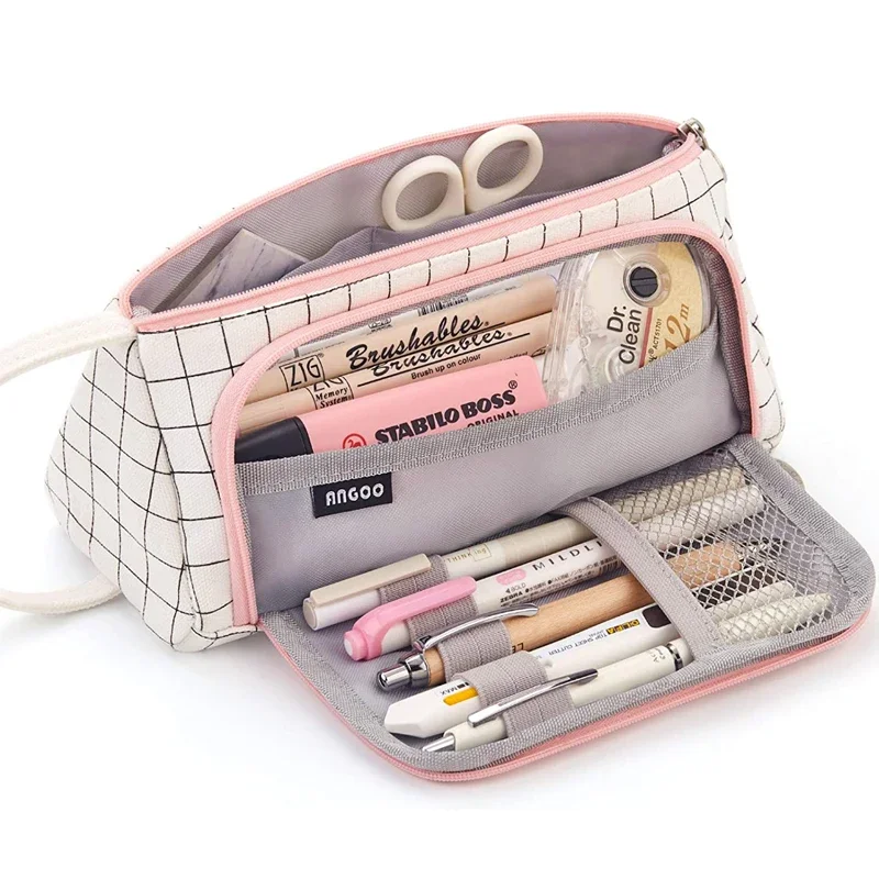 Pencil Cases Colored Cute Pencil Case Pencilcase School Pouch Kawaii Large Capacity Pencil Bag Pencils School Pen Box Stationery Papeleria