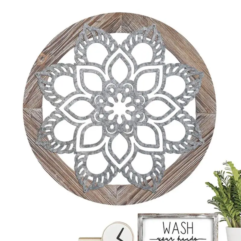 Round Wood Wall Art 11.8inch Rustic Wood Round Wall Art Farmhouse Wall Art Decor Home Hang Wall