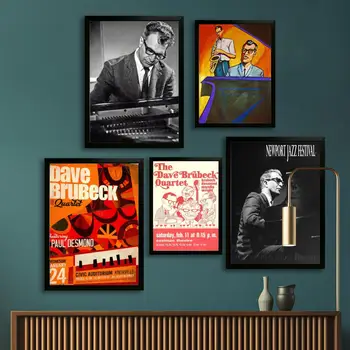 Dave Brubeck Poster su tela e stampa di immagini artistiche da parete, poster moderni per decorazioni per la camera da letto della famiglia, pittura decorativa