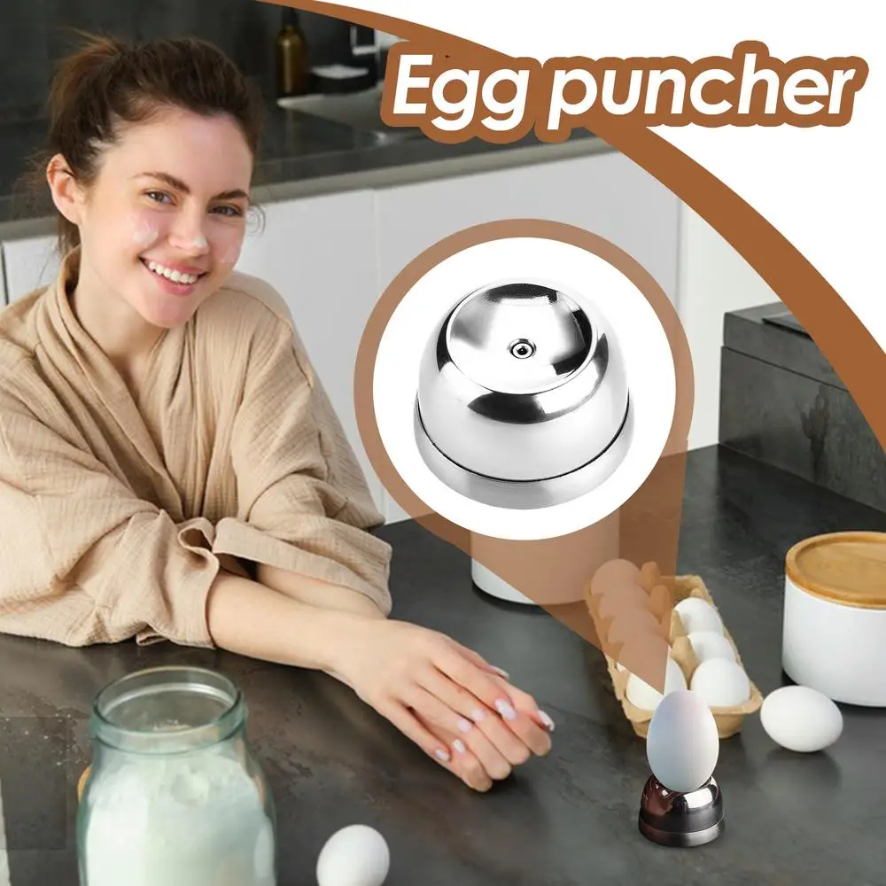 Description Picture 6 of itemHard Boiled Egg Peeler Poker Egg Piercer Stainless Steel Needle Peeler Kitchen Tools Pricker Hole Separator Kitchen Gadgets
