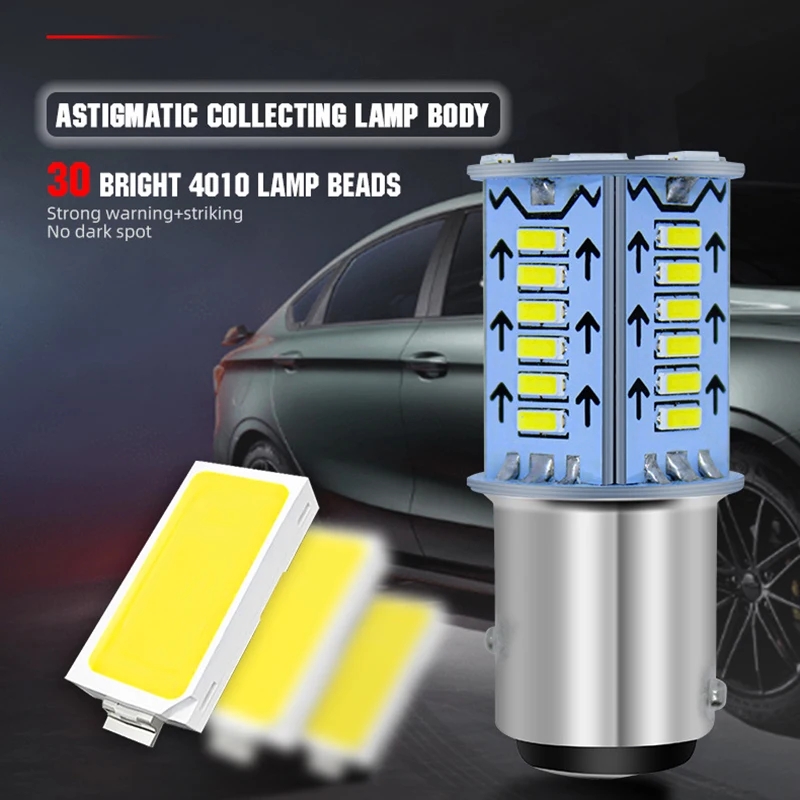 Motorcycle LED Bulbs Strobe Brake Light Car Tail Parking Reverse Lights Auto Brake Lamps Motorcycle Tail Light 1/2Pcs