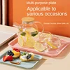 Nordic PP Pallet Plastic Tray Food Bread Pan Green Rectangular Storage Household Kitchen Supplies Hotel Service Tray Dessert 3