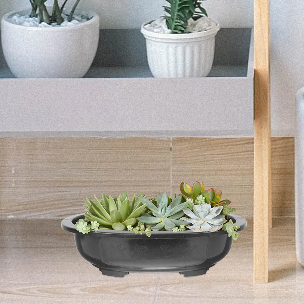 Flowerpot Gardening Planter Oval Ornament Large Bonsai Decorative Pots Indoor Plants
