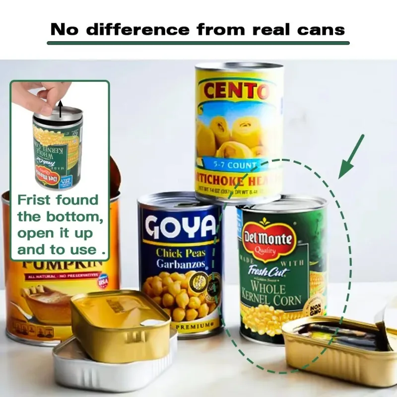 Hidden Safe Compartment Diversion Safe Food Cans Secret Stash Hiding Container Kitchen Cupboard Hide Cash