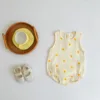 2023 New In Summer Infant Newborn Baby Girls Boys Wrinkle Cloth Cotton Outfits Kids Casual Jumpsuits Toddler Bodysuits 5