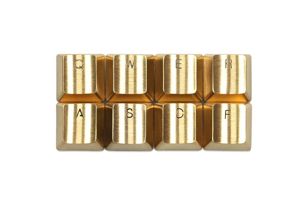 Teamwolf-mx Metal Keycap para Jogos de Teclado Rgb r3 Luz Através de Retroiluminação Preto Azul Ouro Gradiente Qwerwasd r2 Aço Inoxidável - Imagem 5