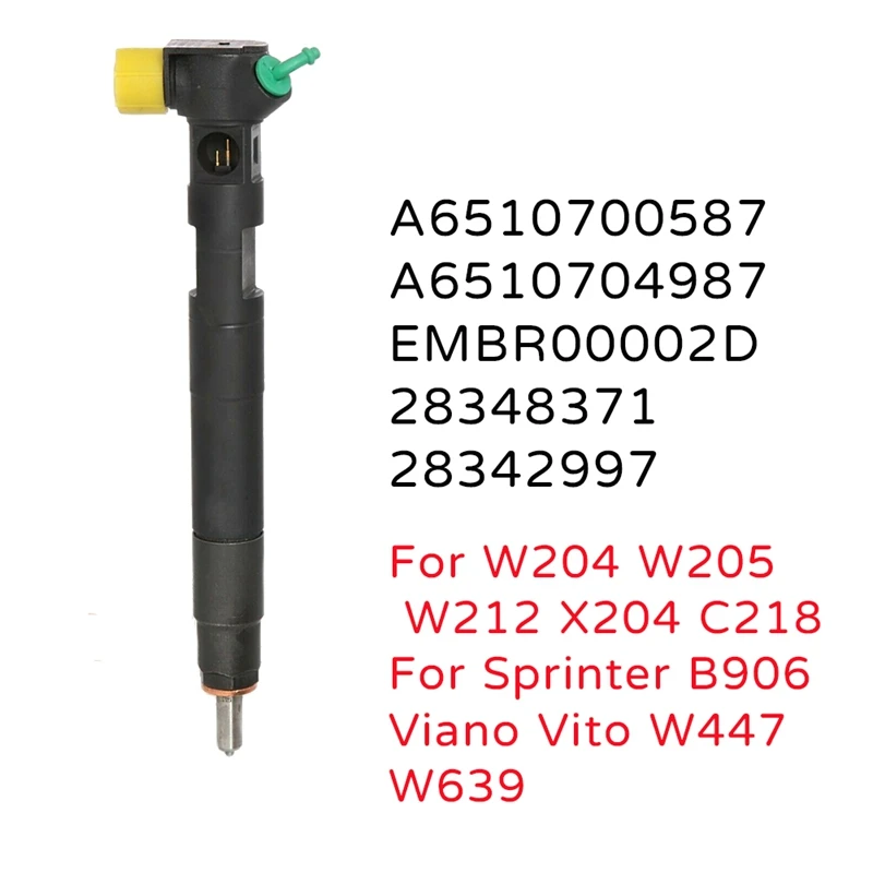 

New A6510704987 A6510700587 Diesel Fuel Injector For Mercedes-Benz W204 W212 W207 W906 Sprinter C E -Class 200 220 CDI