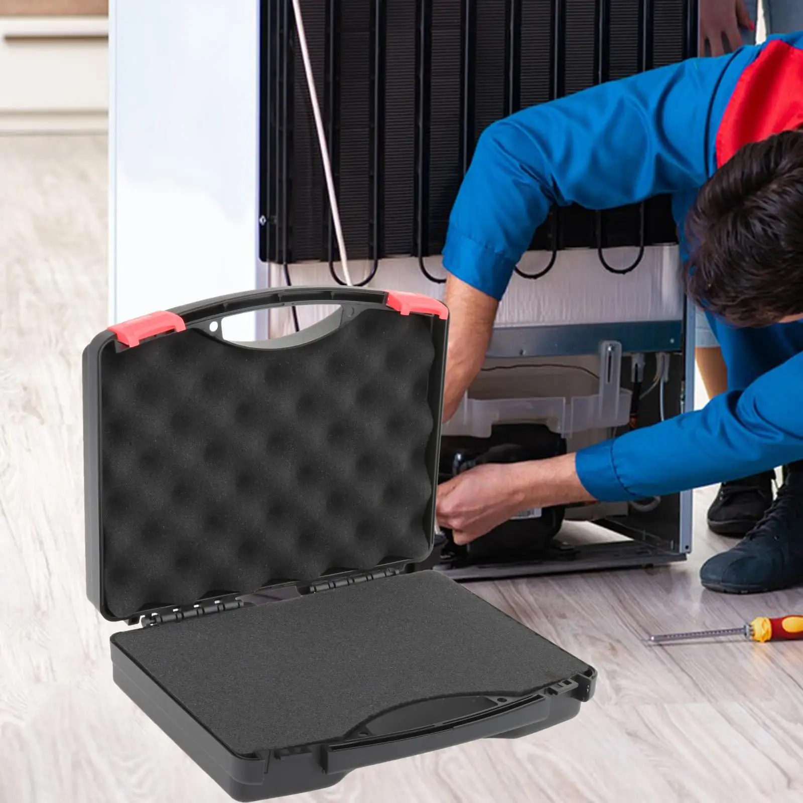 Protective Instrument Tool Box With Sponge Small Parts Carry Tools Anti Impact Shockproof Storage Sealed Tool Case Suitcase
