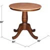 30 Inch Round Solid Wood Dining Table Pedestal Style Butcher Block Design Easy Assembly Residential Use 3